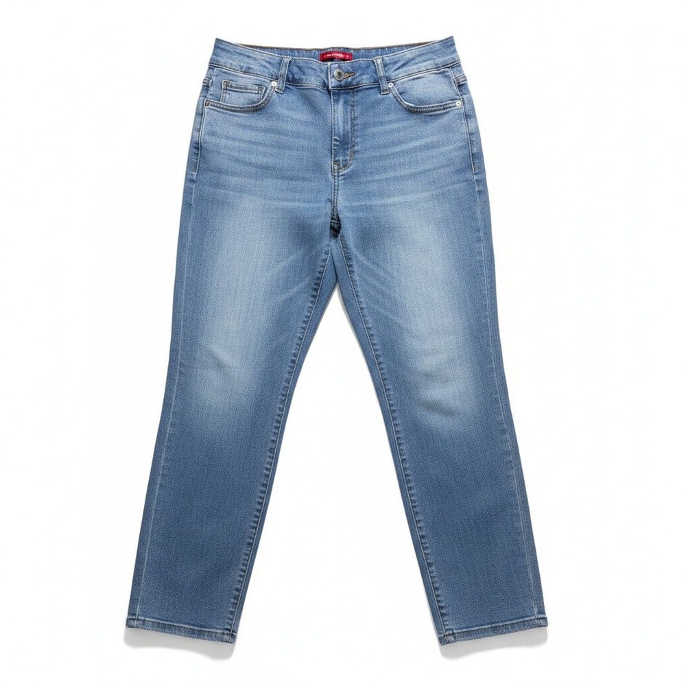 Spanx Womens 1XT Tall Blue Denim Pull On Skinny Jeans Casual Plus Size Slimming